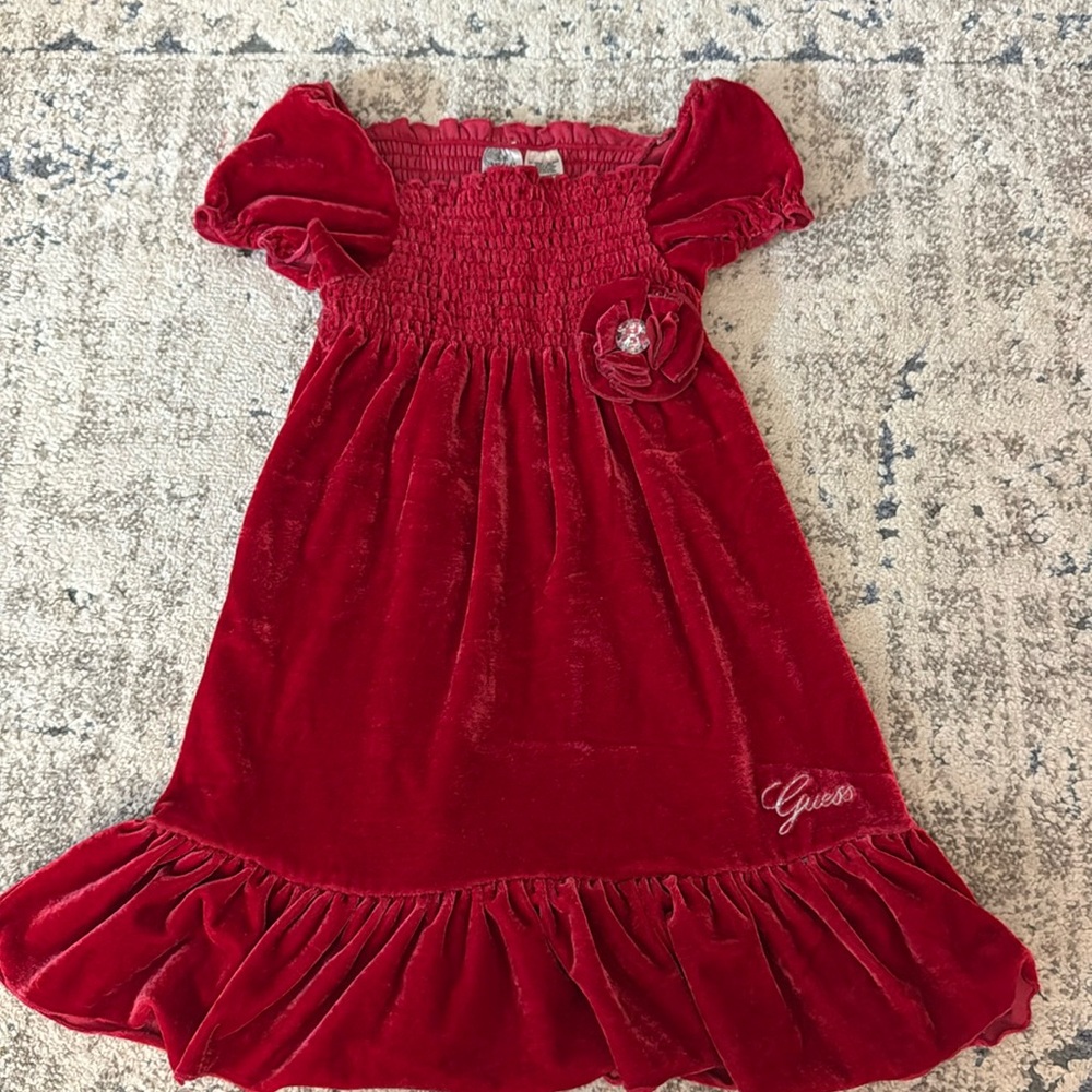 Guess Velour dress girls size 6x
